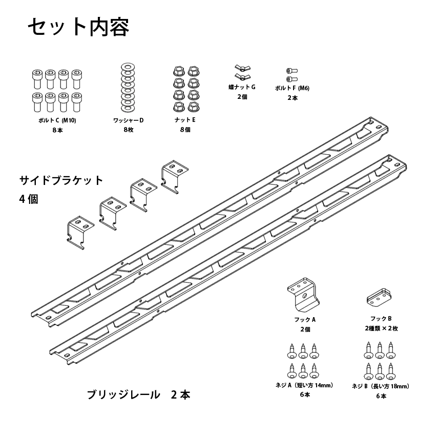 デリカD5荷室棚用DIYキット